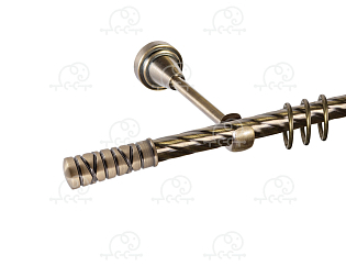 Карниз для штор однорядный «Торино» D16К антик