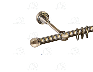 Карниз для штор однорядный «Сфера» D16Р антик