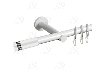 Карниз для штор однорядный «Диос» D19Г белый