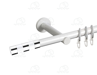 Карниз для штор однорядный «Валес» D19Г белый