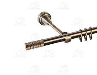 Карниз для штор однорядный «Крис» D16Г антик
