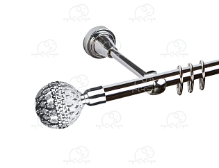 Карниз для штор однорядный «Гуидо» D16Г хром