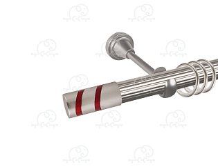 Карниз для штор однорядный «Изольда» D25Р сатин/красный