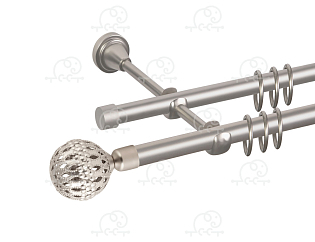 Карниз для штор двухрядный «Гуидо» D16Г/16Г сатин