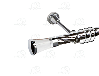 Карниз для штор однорядный «Люксор Стекло» D25К хром