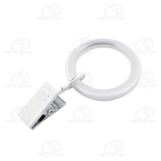 Кольцо для карниза бесшумное с зажимом D19 (уп 10шт) Кольцо для карниза бесшумное с зажимом D19 (уп 10шт)