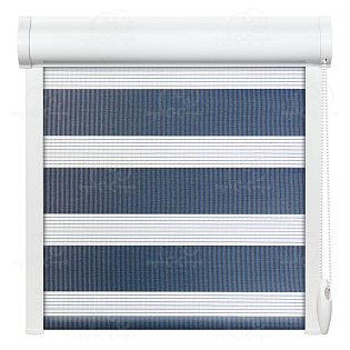 Рулонная штора «Баланс» Синий