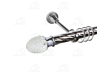 Карниз для штор однорядный «Версаль» D25К хром