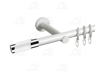 Карниз для штор однорядный «Париж» D19Г белый
