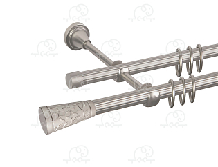 Карниз для штор двухрядный «Севилья» D16Р/16Р сатин