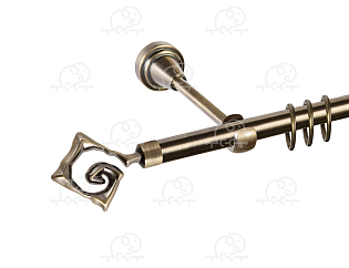 Карниз для штор однорядный «Лабиринт» D16Г антик