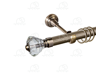 Карниз для штор однорядный «Кастилия» D25Р антик