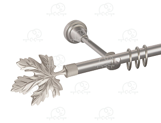 Карниз для штор однорядный «Клён» D16Г сатин