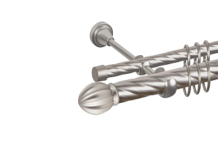 Карниз для штор двухрядный «Тапас» D25К/16К сатин