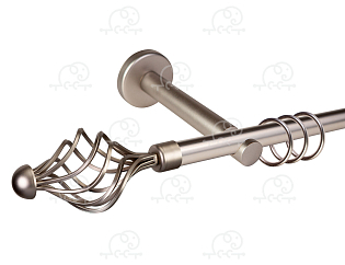 Карниз для штор однорядный «Ажур» D19Г сатин