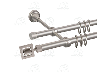 Карниз для штор двухрядный «Венето» D16Г/16Г сатин