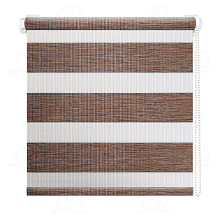 Рулонная штора «Вудэн» Кофейный