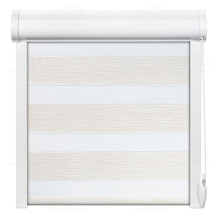 Рулонная штора «Вудэн» Белый