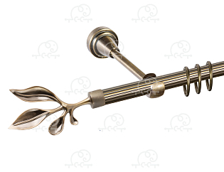 Карниз для штор однорядный «Баваро» D16Р антик