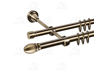 Карниз для штор двухрядный «Белуно» D16Г/16Г антик