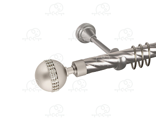 Карниз для штор однорядный «Авея» D25К сатин