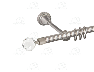 Карниз для штор однорядный «Кристалл» D16Р сатин