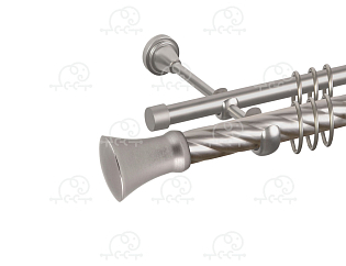 Карниз для штор двухрядный «Монако» D25К/16Г сатин