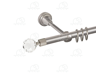 Карниз для штор однорядный «Кристалл» D16Г сатин