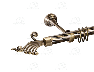 Карниз для штор однорядный «Фантазия» D25К антик
