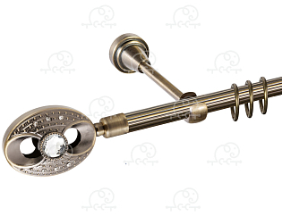 Карниз для штор однорядный «Игнацио» D16Р антик