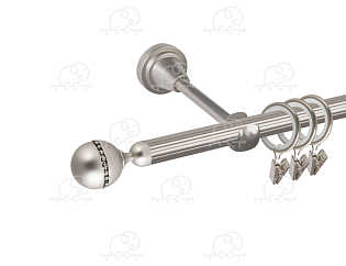 Карниз для штор однорядный «Кортеза» D16Р сатин