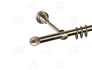 Карниз для штор однорядный «Сфера» D16Г антик