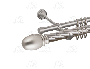 Карниз для штор двухрядный «Белуно» D25К/16Г сатин