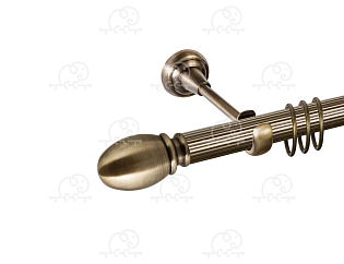 Карниз для штор однорядный «Белуно» D25Р антик