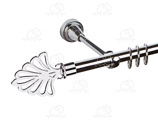 Карниз для штор однорядный «Веер» D16Г хром