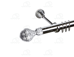 Карниз для штор однорядный «Ампир» D25Г хром