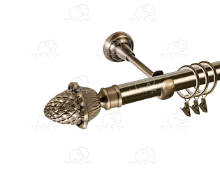 Карниз для штор однорядный «Магнолия» D25Г антик