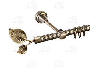 Карниз для штор однорядный «Лист большой» D16Р антик