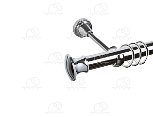 Карниз для штор однорядный «Пьемонт» D25Г хром