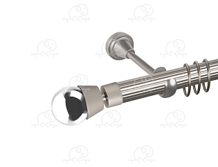 Карниз для штор однорядный «Жемчужина» D25Р сатин