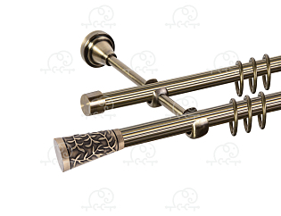 Карниз для штор двухрядный «Севилья» D16Р/16Р антик