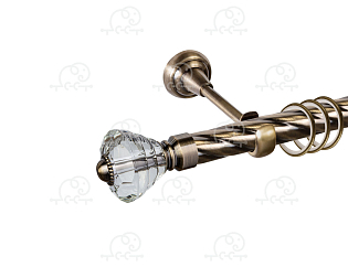 Карниз для штор однорядный «Кастилия» D25К антик