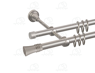 Карниз для штор двухрядный «Арига» D16Г/16Г сатин