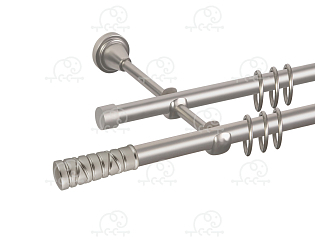 Карниз для штор двухрядный «Торино» D16Г/16Г сатин