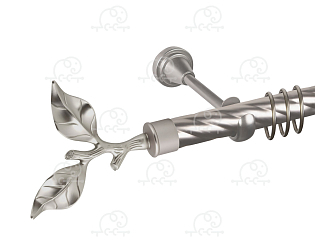 Карниз для штор однорядный «Лист розы» D25К сатин