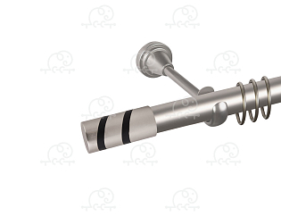 Карниз для штор однорядный «Изольда» D25Г сатин/чёрный