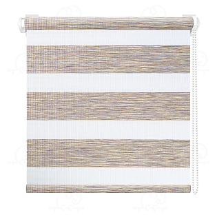 Рулонная штора «Вудэн» Бежево-серый