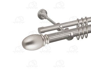 Карниз для штор двухрядный «Белуно» Ø25Р/16Р сатин