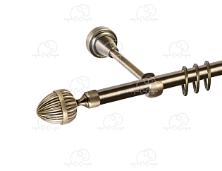 Карниз для штор однорядный «Милано» D16Г антик
