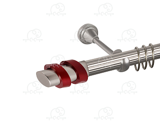 Карниз для штор однорядный «Вена» D25Р сатин/красный